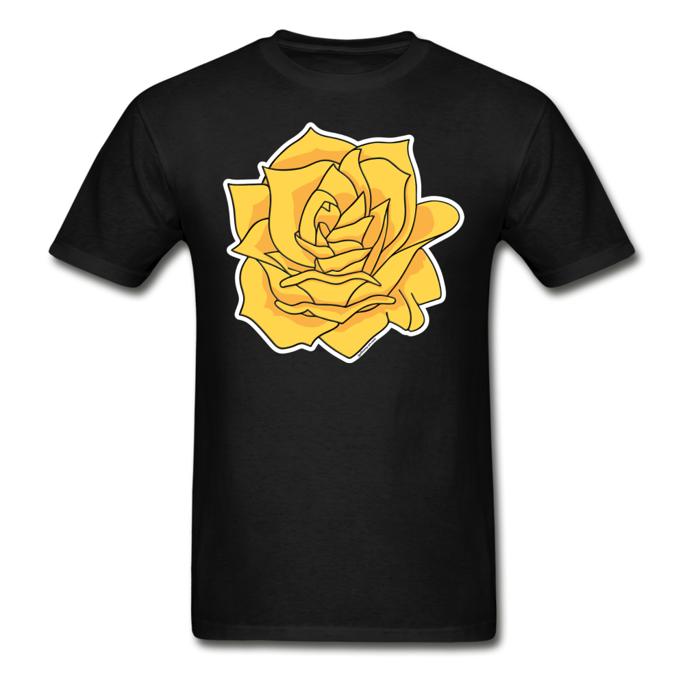 Yellow Rose Tee - black